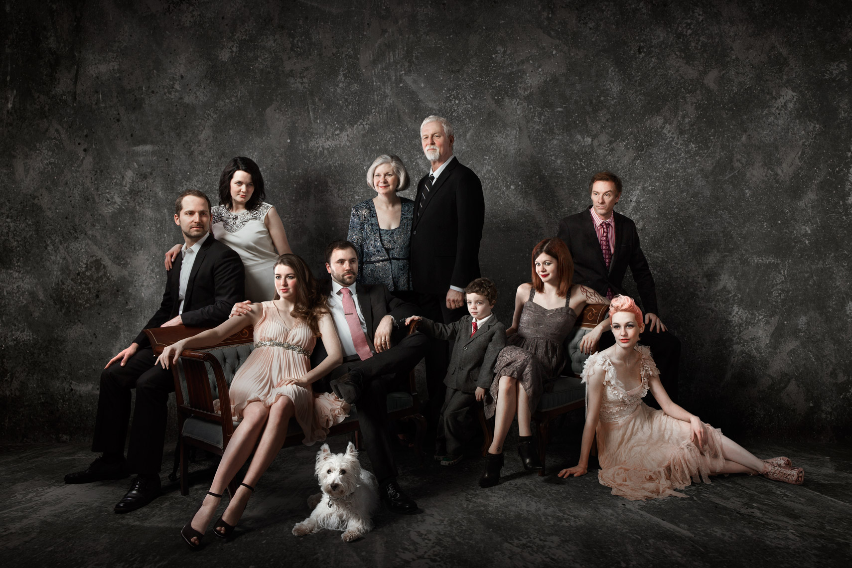 Family Portrait Composite - photographer Larry Endicott