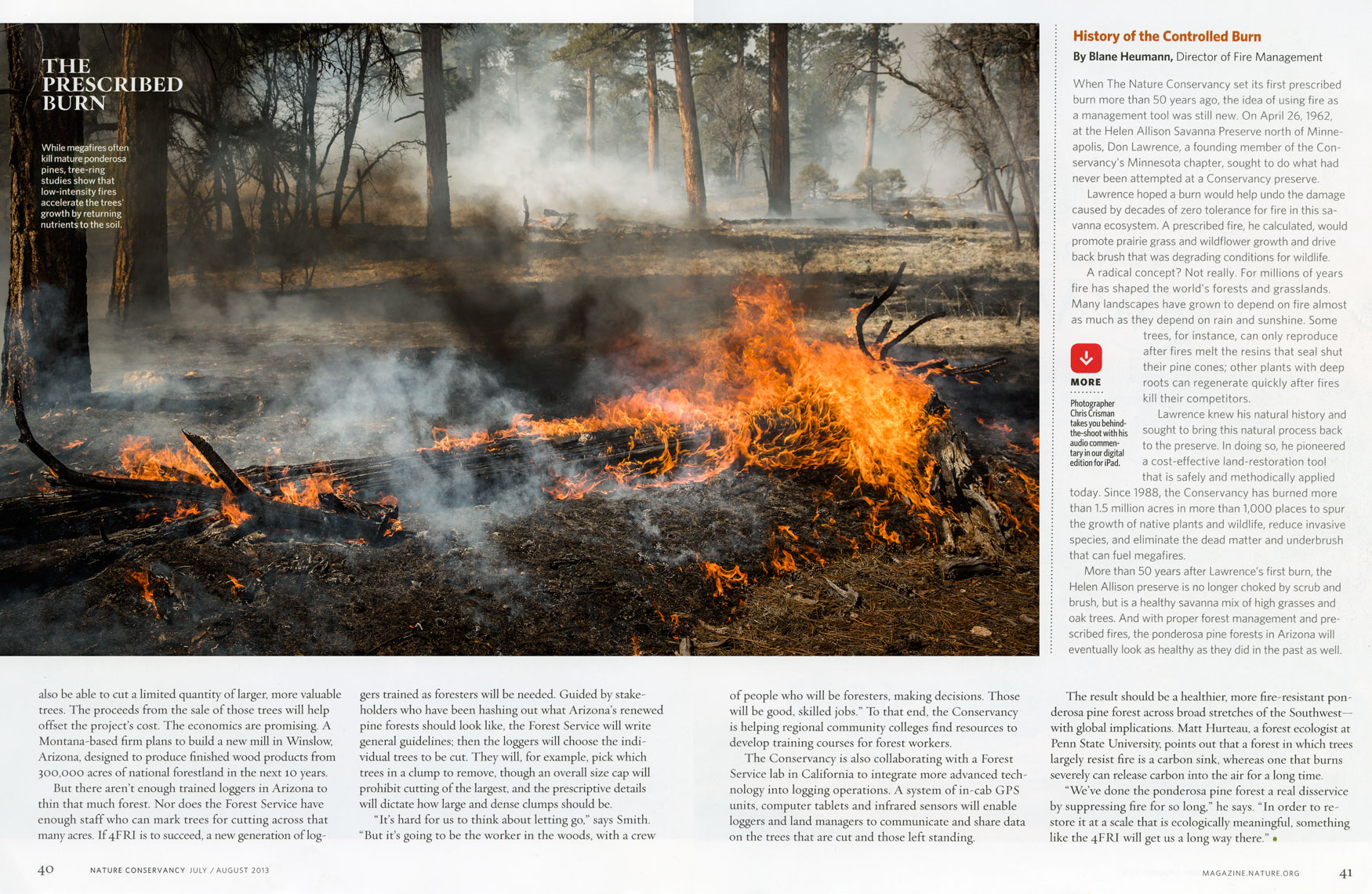 Nature Conservancy: The Prescribed Burn. SPREAD 5
