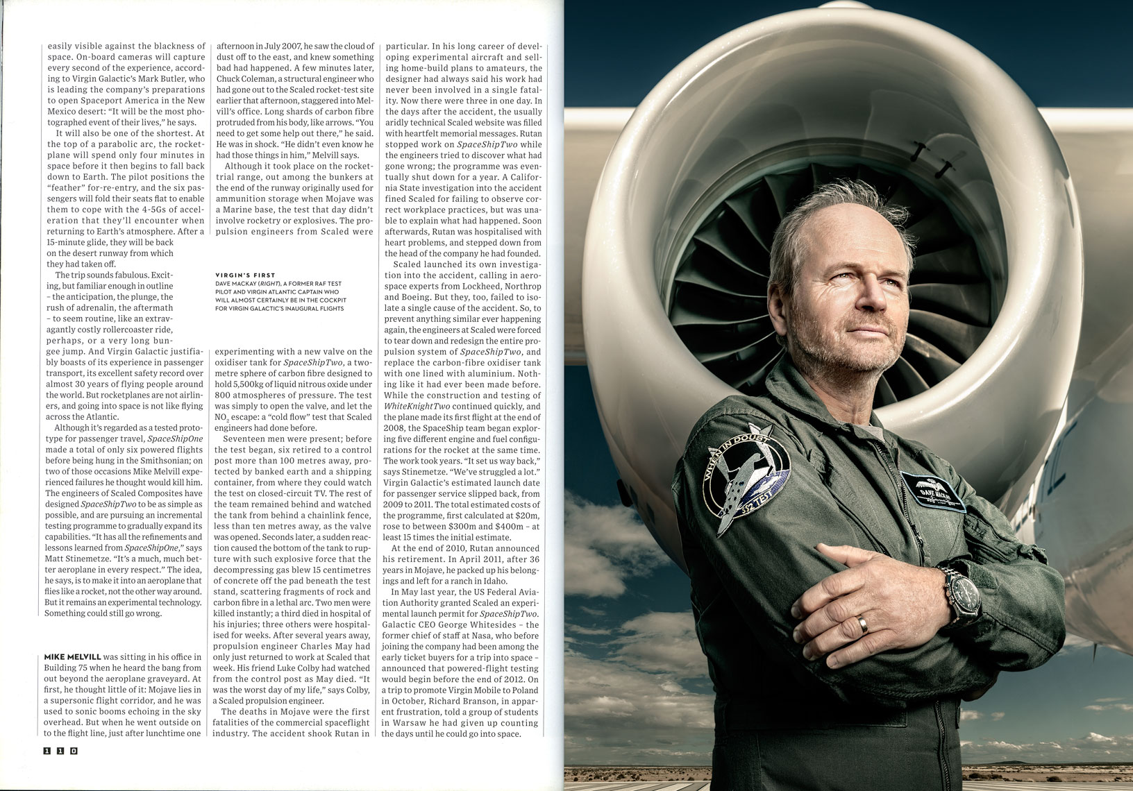 WIRED UK: BRANSON GOES GALACTIC: Dave MacKay. March 2013 issue - SPREAD 10