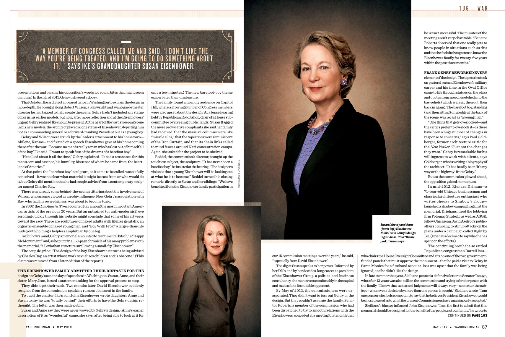 Washingtonian Magazine - May2014 - Anne and Susan Eisenhower
