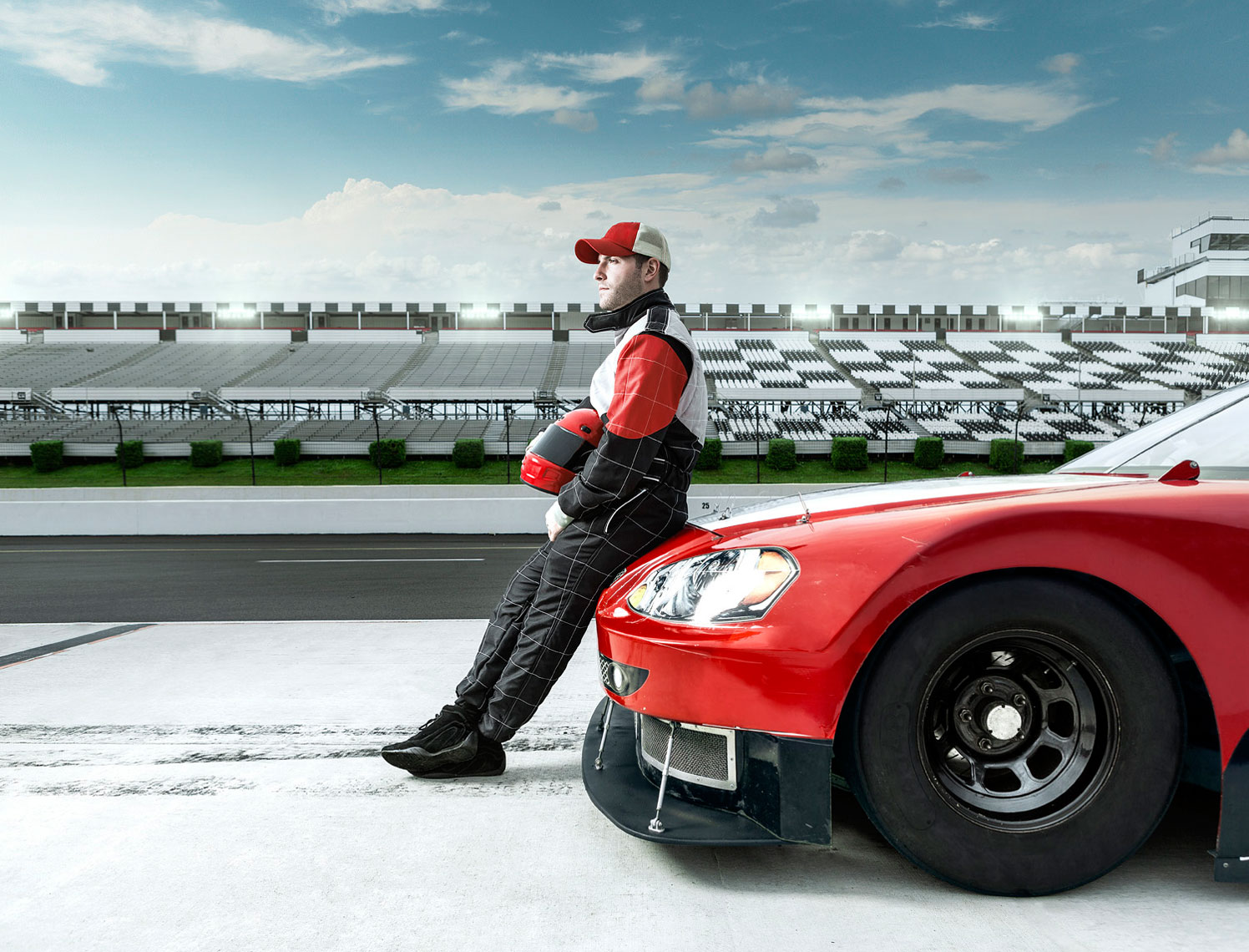 NASCAR Driver and Car Scene: CORBIS