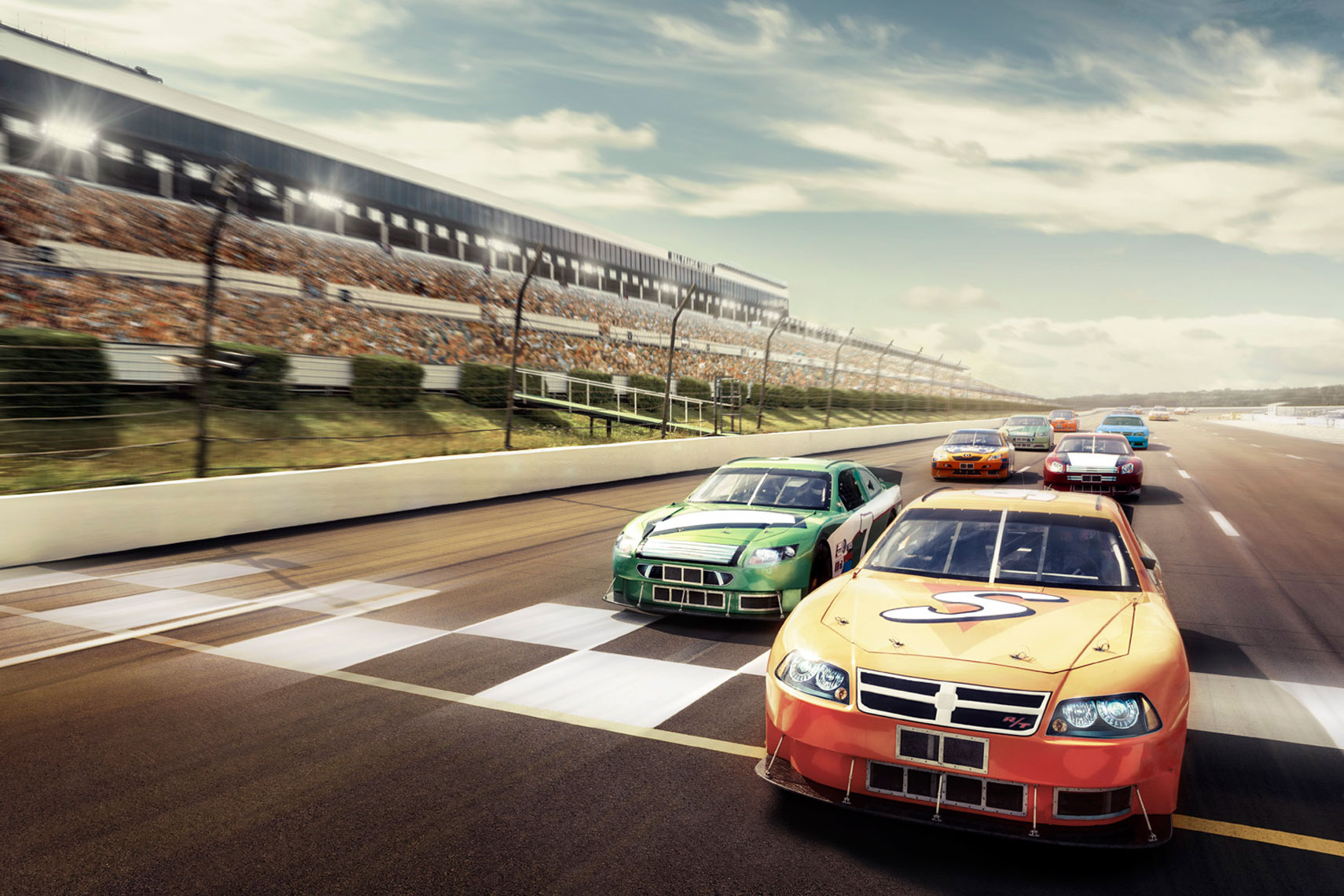NASCAR Racing Scene Composite: CORBIS: FINAL IMAGE