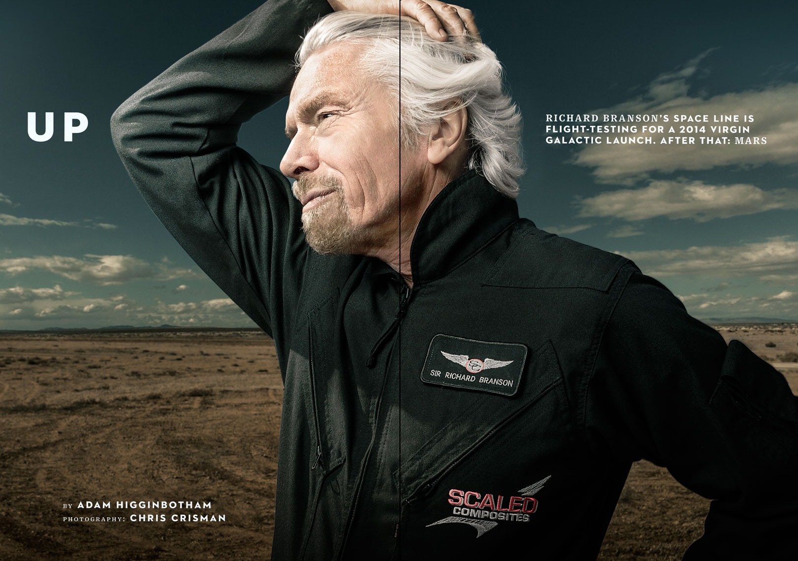 WIRED UK: BRANSON GOES GALACTIC: UP. March 2013 issue - SPREAD 2