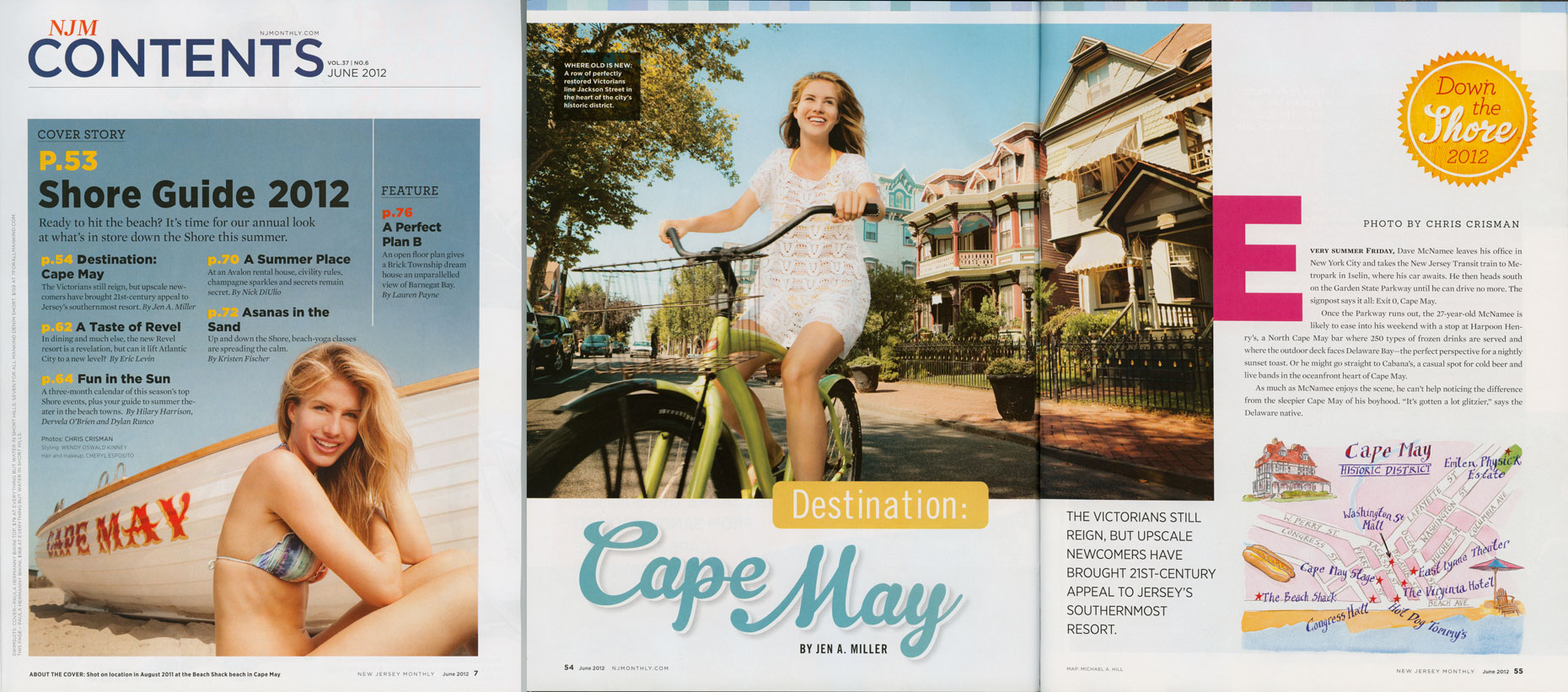 New Jersey Monthly: Shore Guide. TOC and Feature. Summer 2012